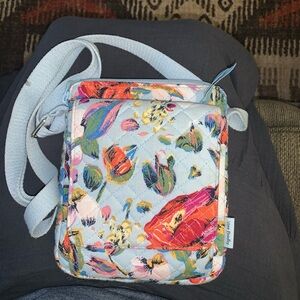 Vera Bradley Light Blue Quilted Floral Crossbody